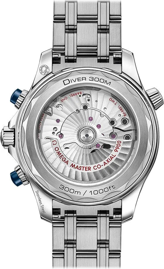seamaster Omega Grey Wave Blue Bezel - Hình 2