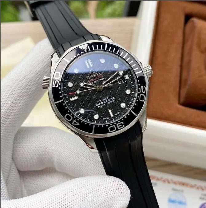 Omega Seamaster Black Pattern - Hình 3