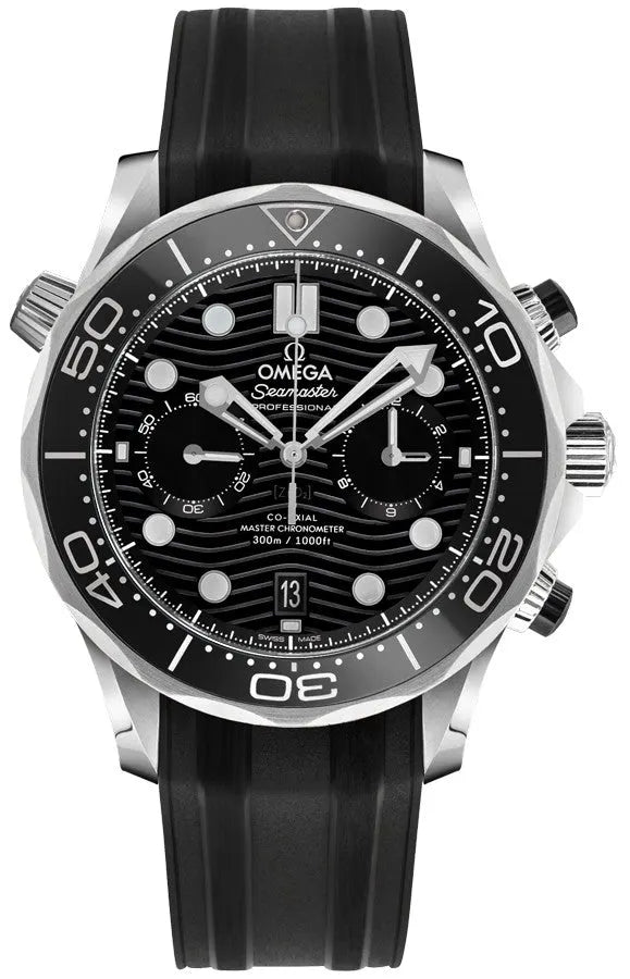 seamaster Omega Black Rubber Chronograph
