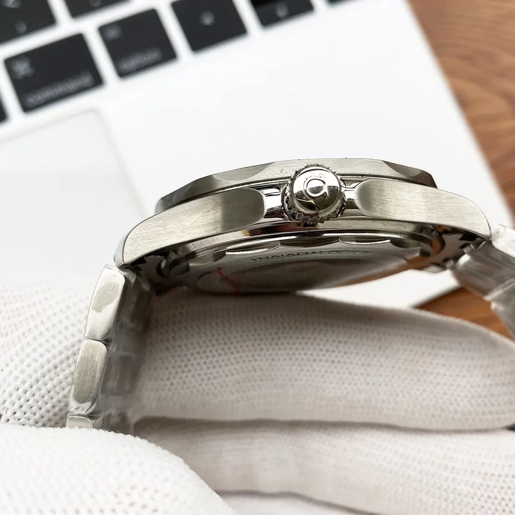Omega Grey Wave Blue Bezel - Hình 2