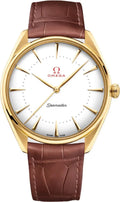 Omega Gold Brown Leather Watch