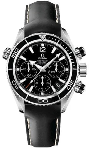 seamaster Omega Black Leather Chronograph