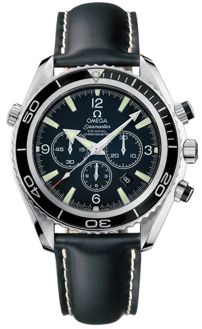 chronograph Omega Seamaster Black Leather