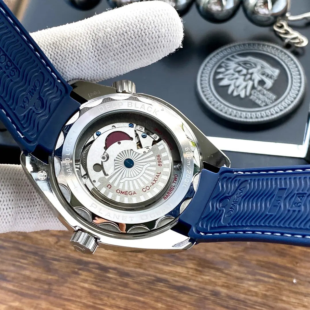 rubber Omega Seamaster GMT Blue Dial - Hình 2