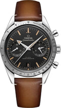 Omega Black Brown Leather