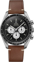 Omega Speedmaster Brown Leather silver
