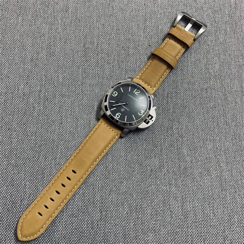 Panerai Luminor Black Dial Tan Strap - Hình 2