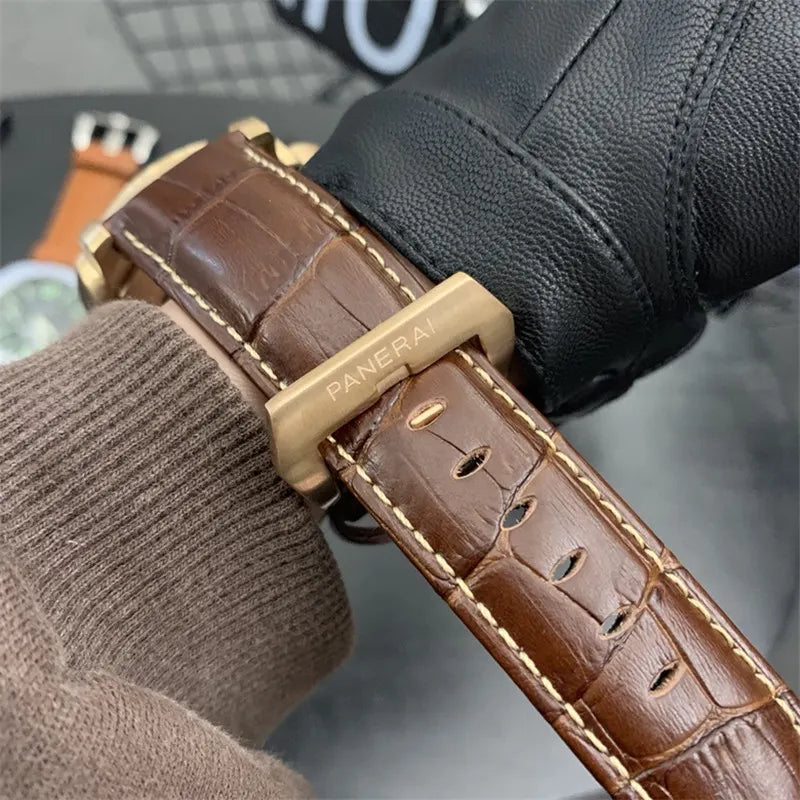 Panerai Gold Brown Leather - Hình 2