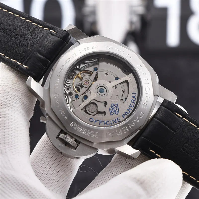 black Panerai Luminor Marina White Dial