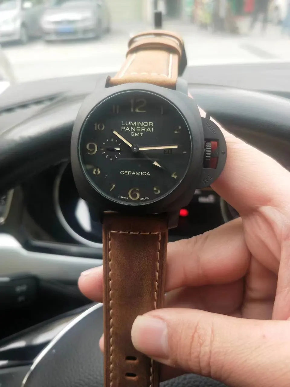 Panerai Ceramica GMT Leather Strap - Hình 3