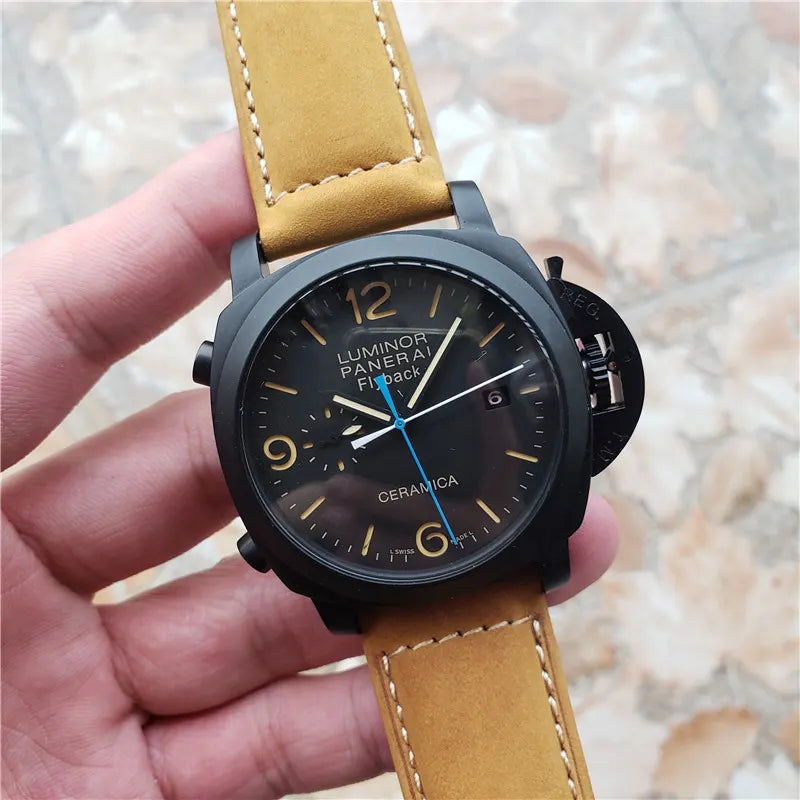 luminor Panerai Ceramica Tan Leather - Hình 6