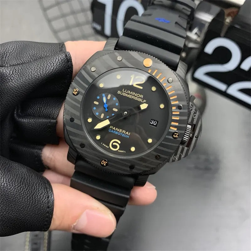 Panerai Carbotech Black Rubber - Hình 7