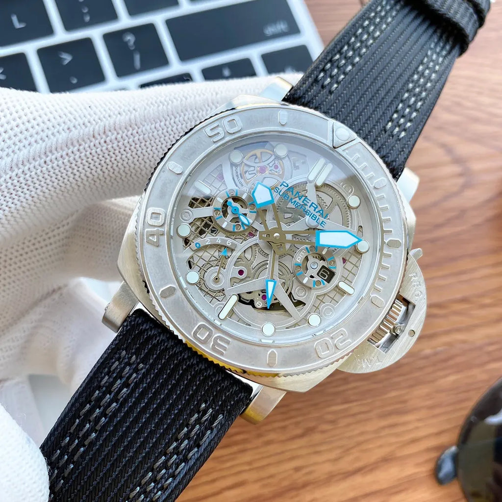 Panerai Skeleton Black Strap - Hình 2
