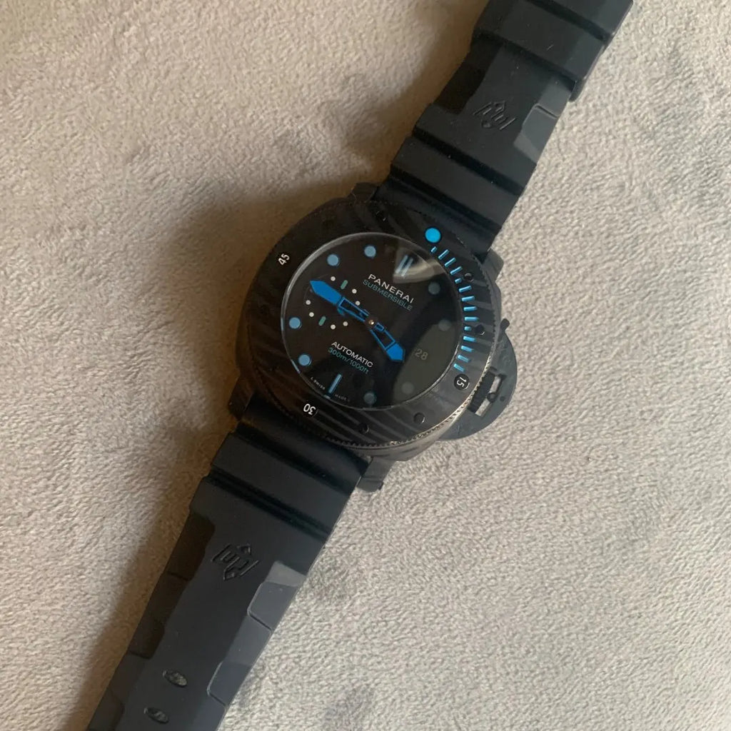 Panerai Black Dial Rubber Strap - Hình 3