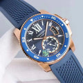 Cartier Blue Rubber Dive Watch