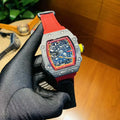 skeleton Richard Mille Red Strap
