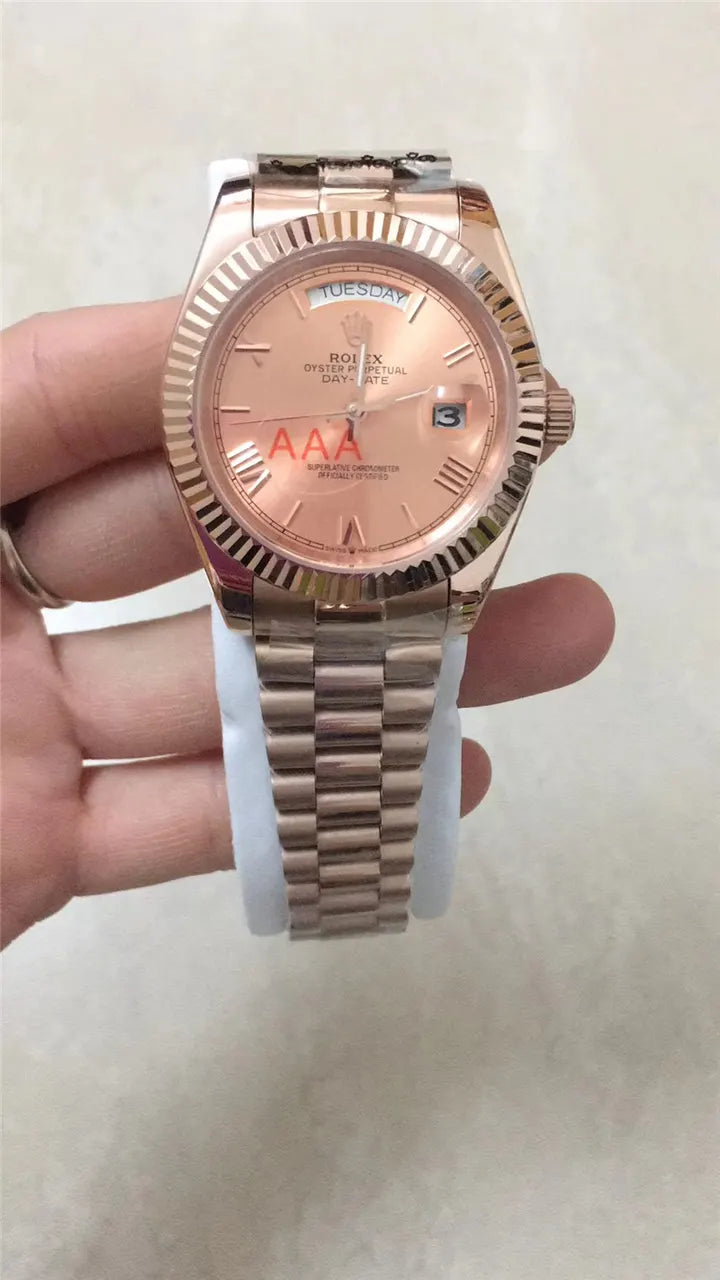 day Rolex Gold Fluted Champagne - Hình 19