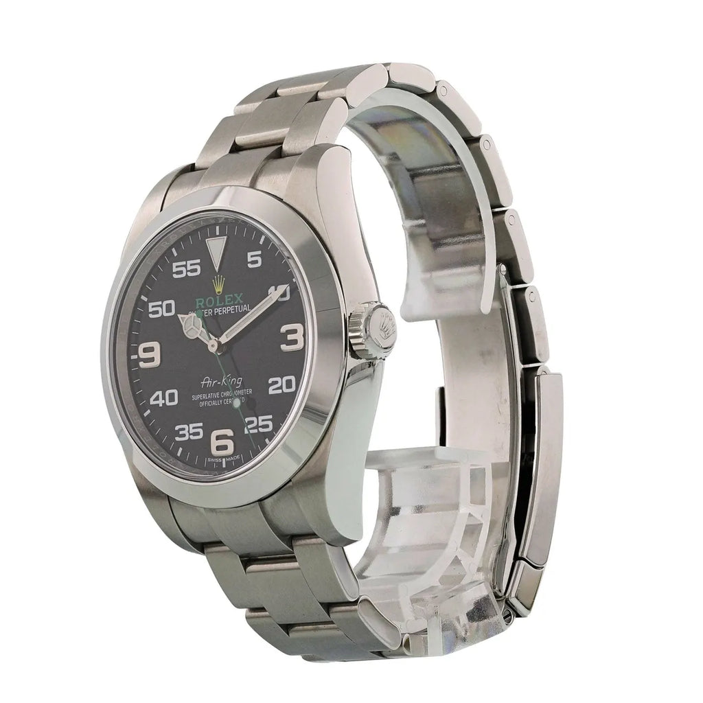 oyster Rolex Air-King Black Dial Steel - Hình 2