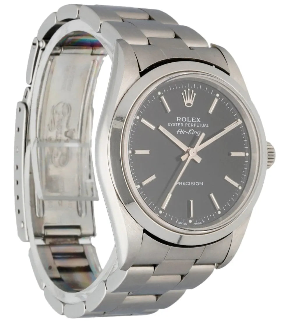 stainless steel Rolex Air-King Black Dial - Hình 9