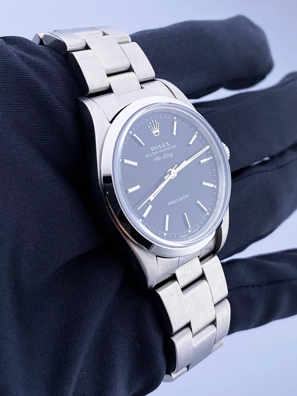 stainless steel Rolex Air-King Black Dial - Hình 3