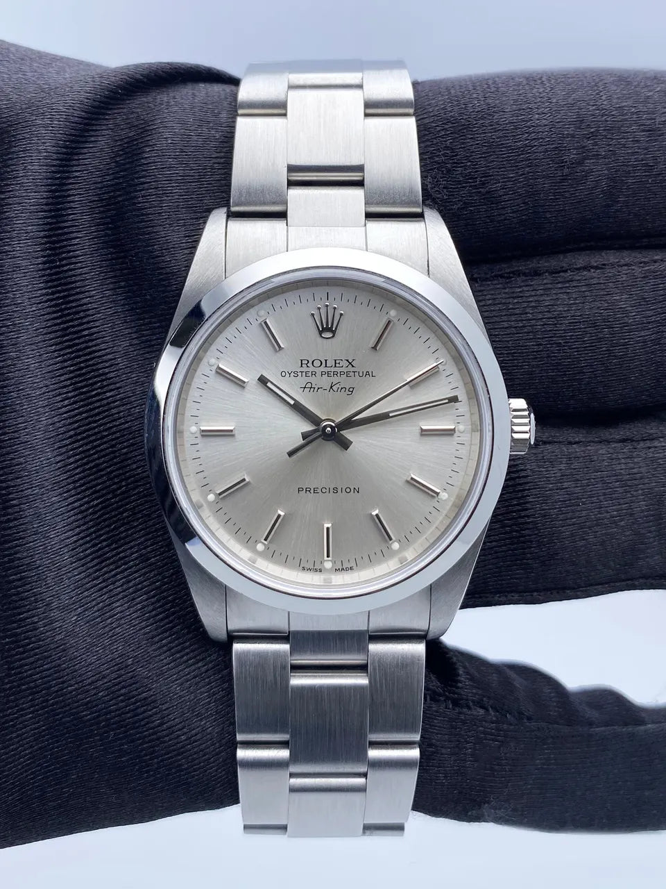 Rolex Air-King Silver Dial stainless - Hình 3