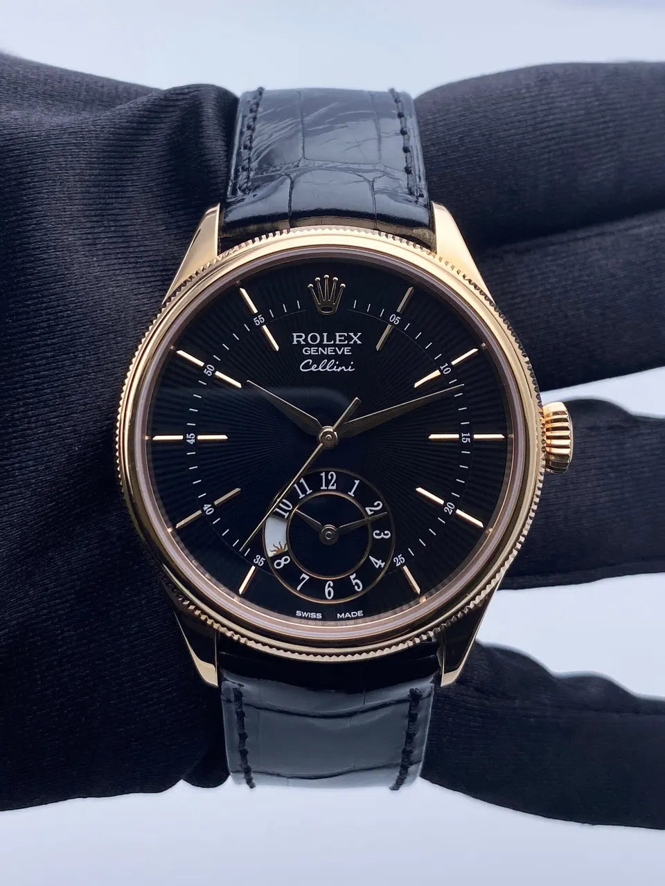 Rolex Cellini Black Rose Gold - Hình 3