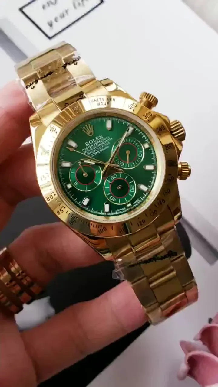 Rolex Daytona Green Dial Gold