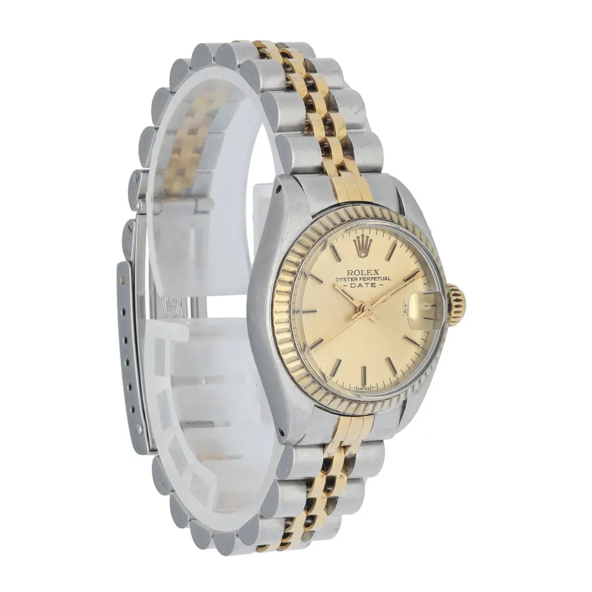 Rolex Date Gold Dial Two-Tone - Hình 3