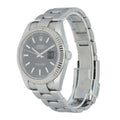 bezel Rolex Datejust Black Dial Fluted