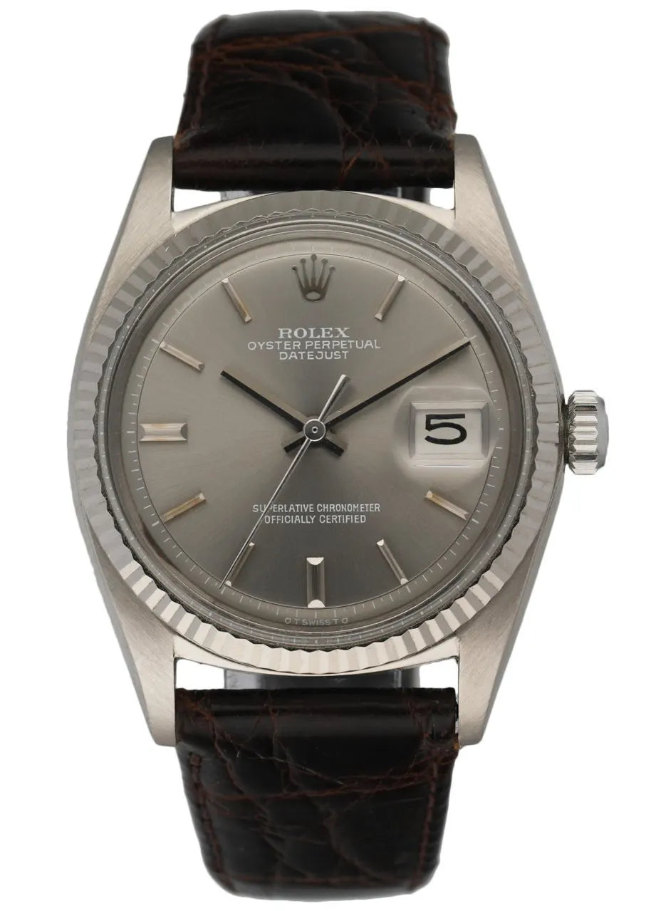 Rolex Datejust Grey Leather