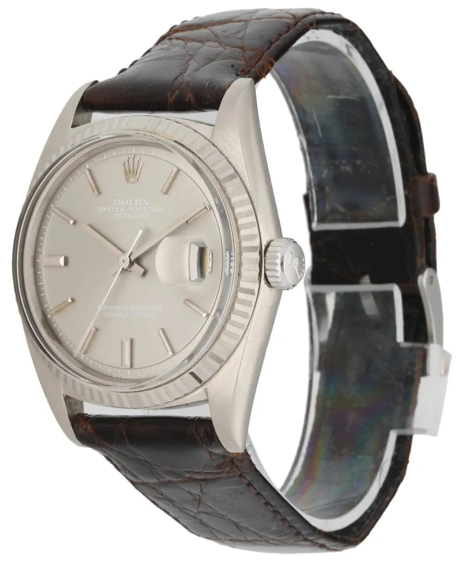 Rolex Datejust Grey Leather - Hình 2