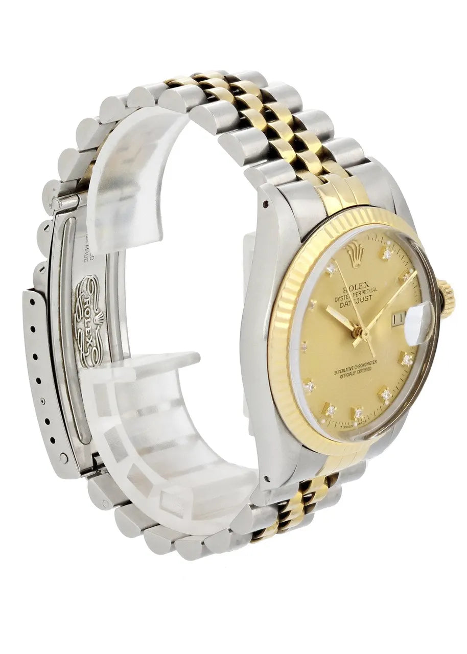 datejust Rolex Two-Tone Diamond Hour Markers - Hình 3