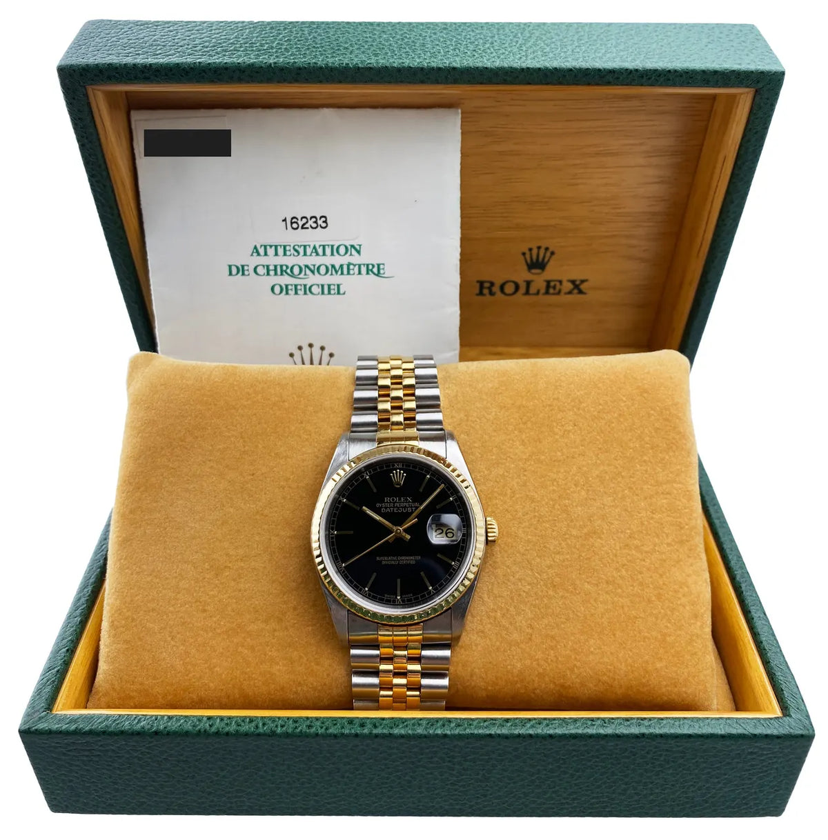 Rolex Black Dial Two-Tone - Hình 2