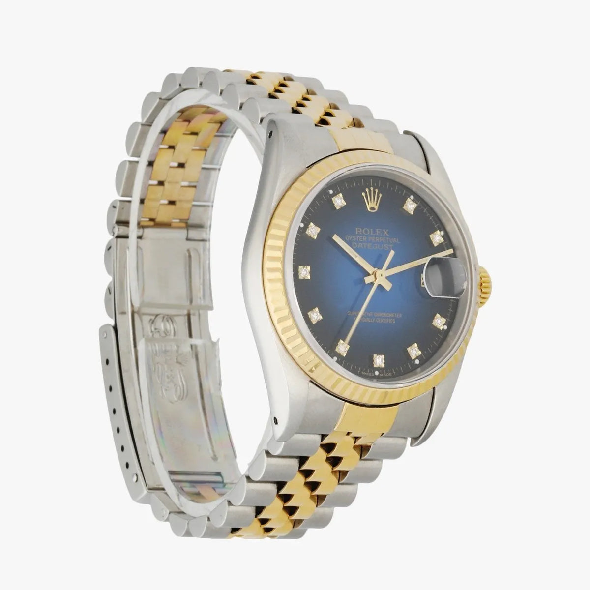 Rolex Two-Tone Blue Diamond Dial - Hình 3