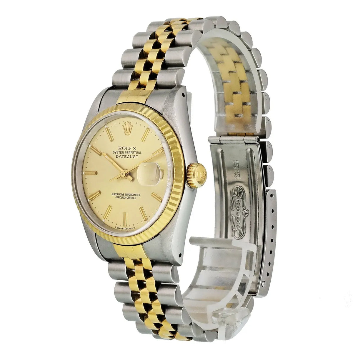 datejust Rolex Gold Champagne Dial - Hình 3