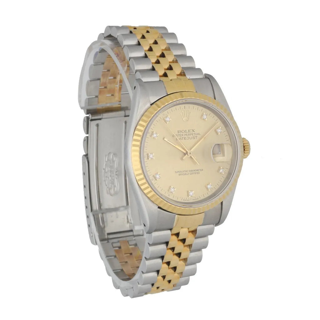Rolex Two-Tone Diamond Hour Markers - Hình 2
