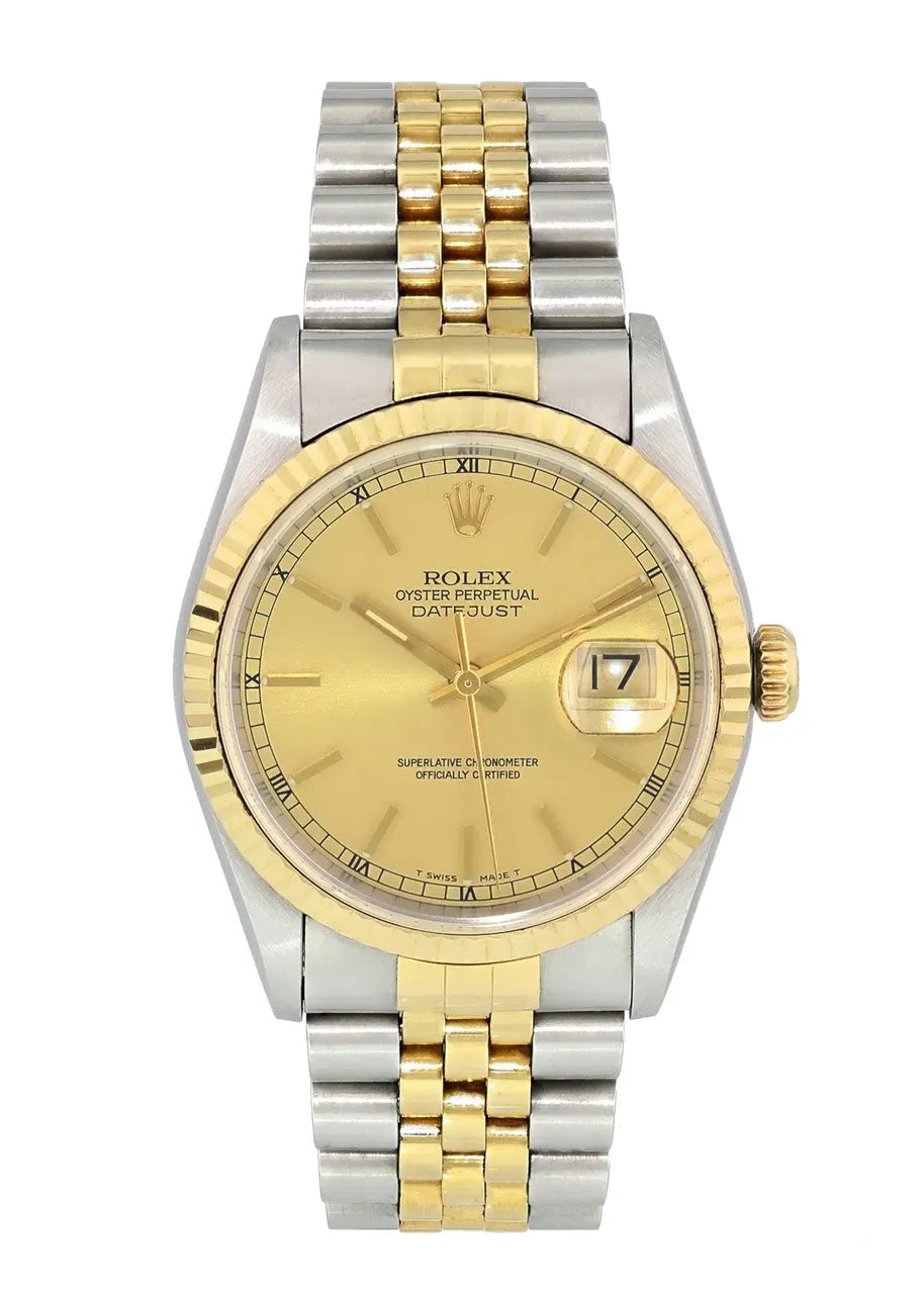 oyster Rolex Two-Tone Gold Champagne