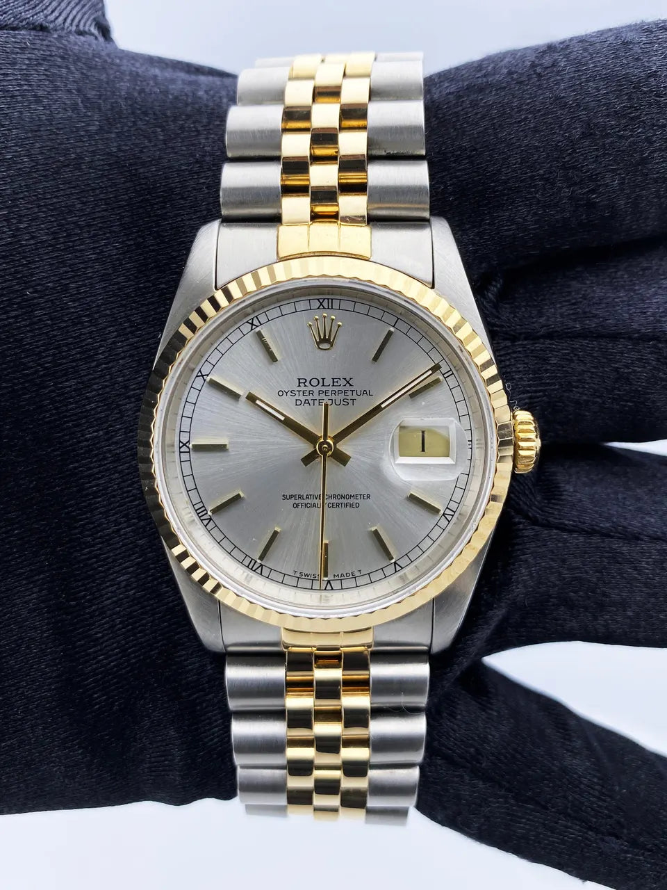 Rolex Two-Tone Silver Fluted Bezel - Hình 2