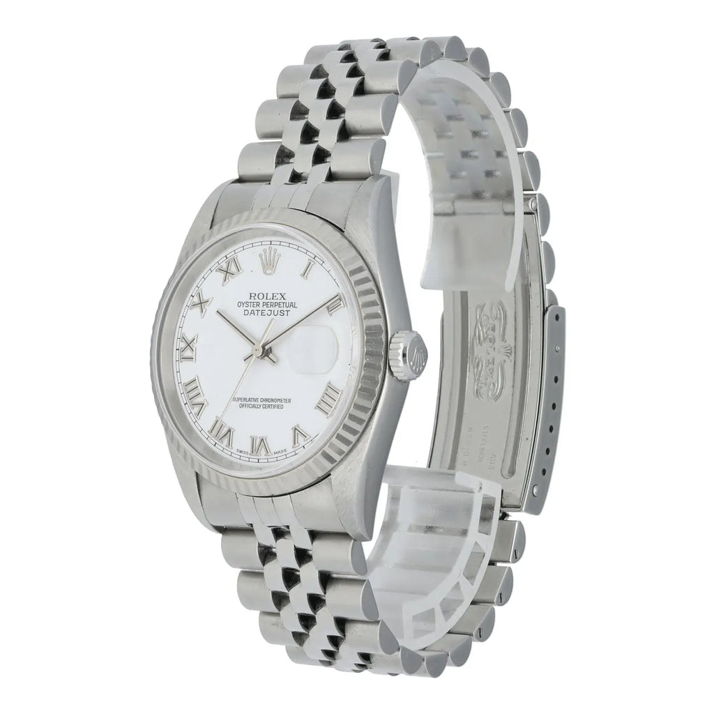 Rolex Datejust White Roman Dial stainless steel - Hình 6