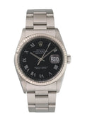 Rolex Black Roman Steel