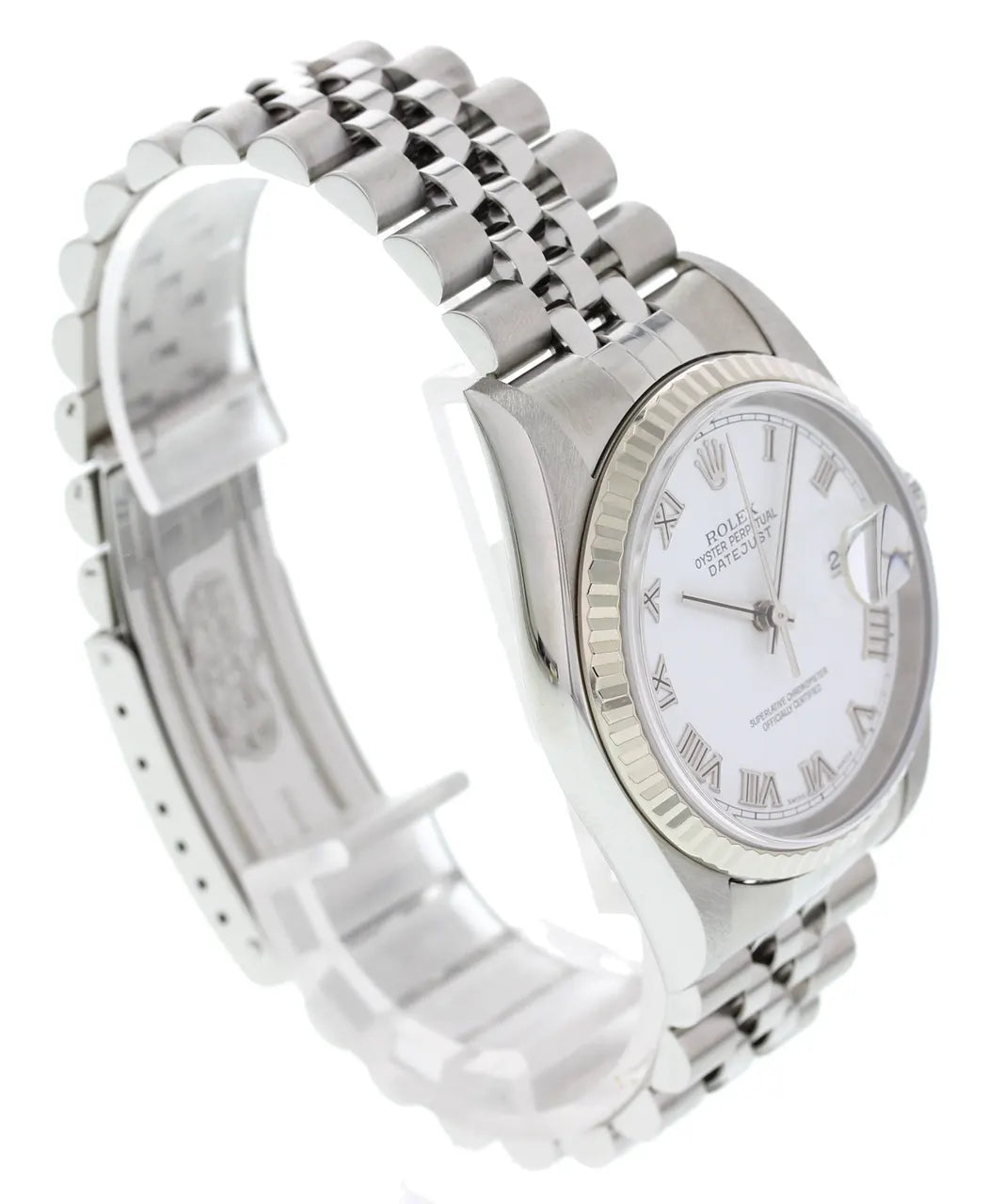 Rolex Datejust White Roman - Hình 3