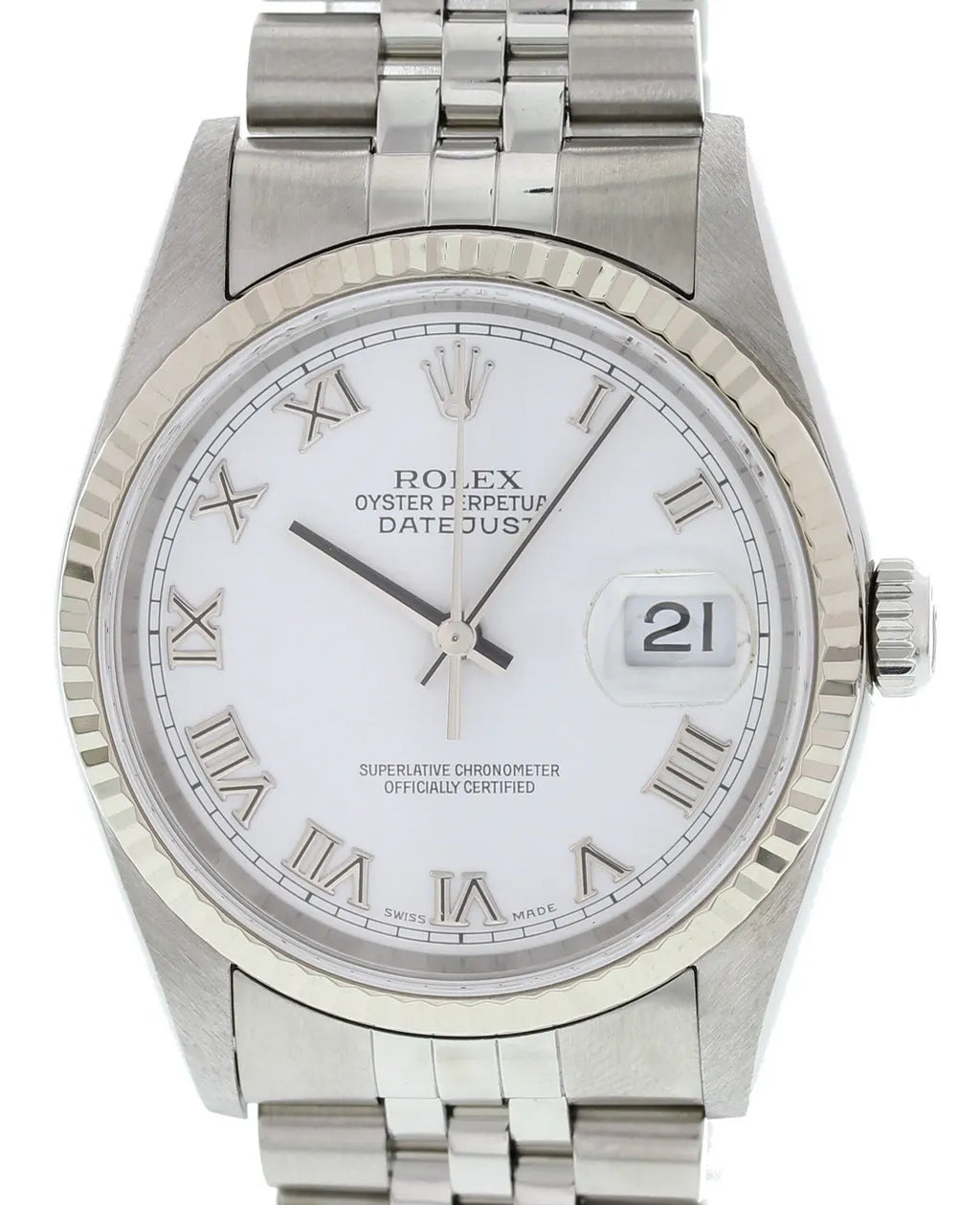 Rolex Datejust White Roman - Hình 2