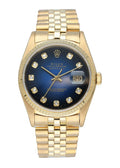 Rolex Blue Diamond Gold Datejust