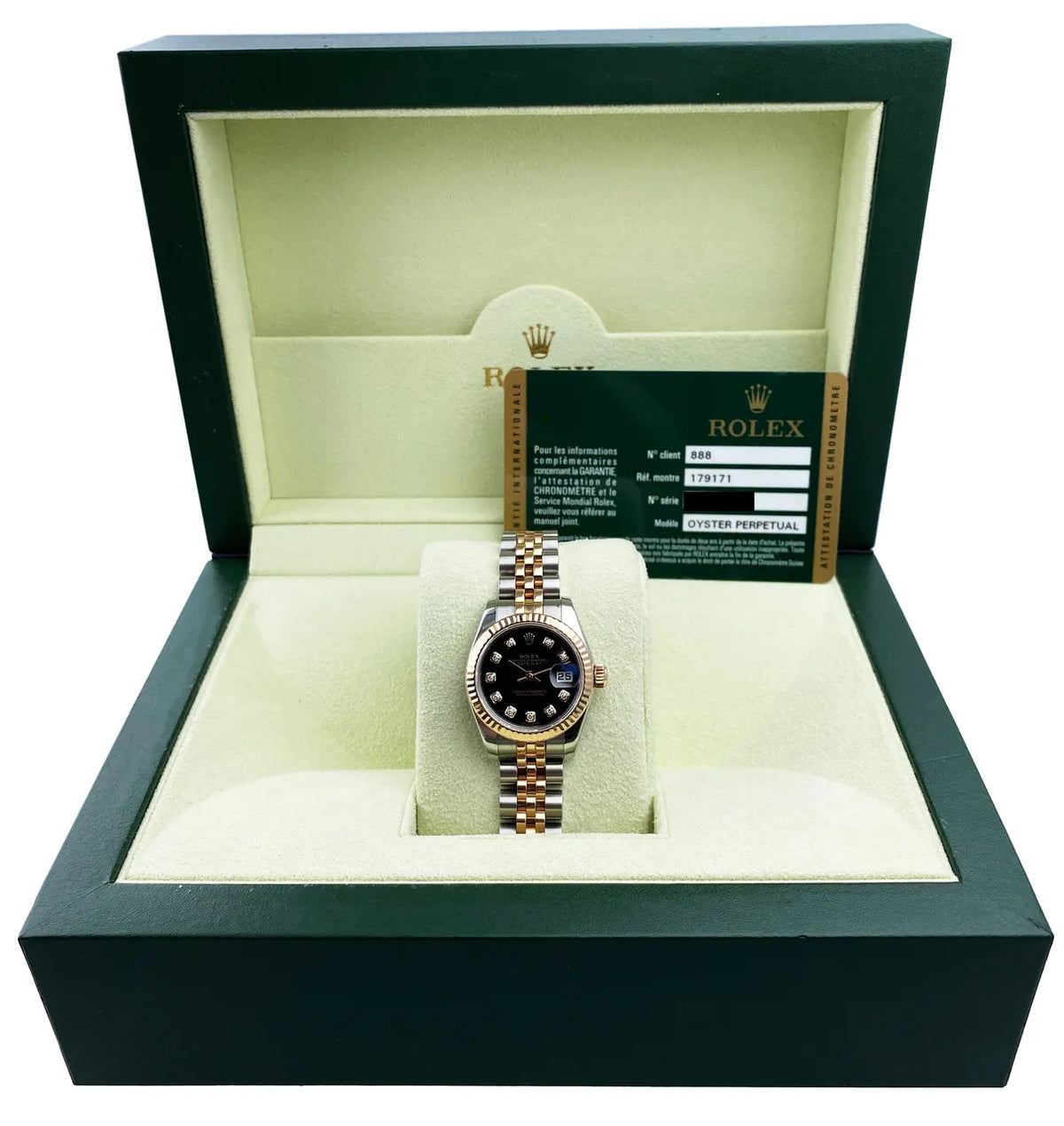 Rolex Two-Tone Black Diamond - Hình 2