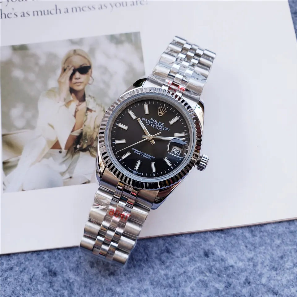 Rolex Datejust Black Dial Fluted - Hình 4