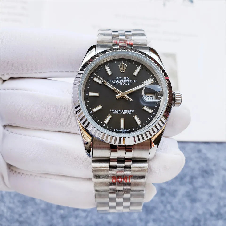 Rolex Datejust Black Dial Fluted - Hình 7