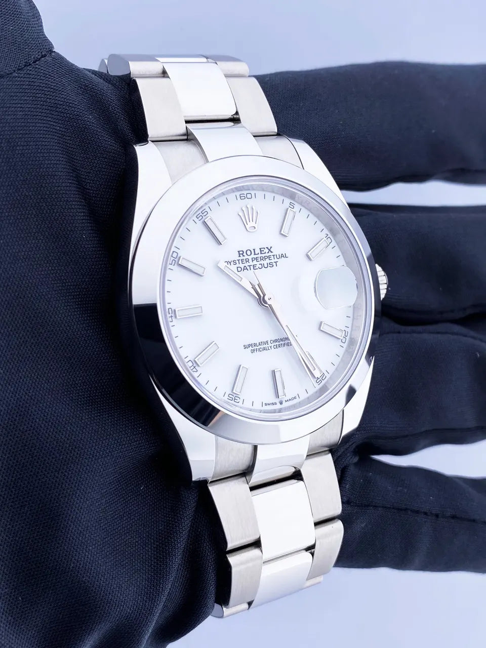 oyster Rolex Datejust 41 White Dial - Hình 2