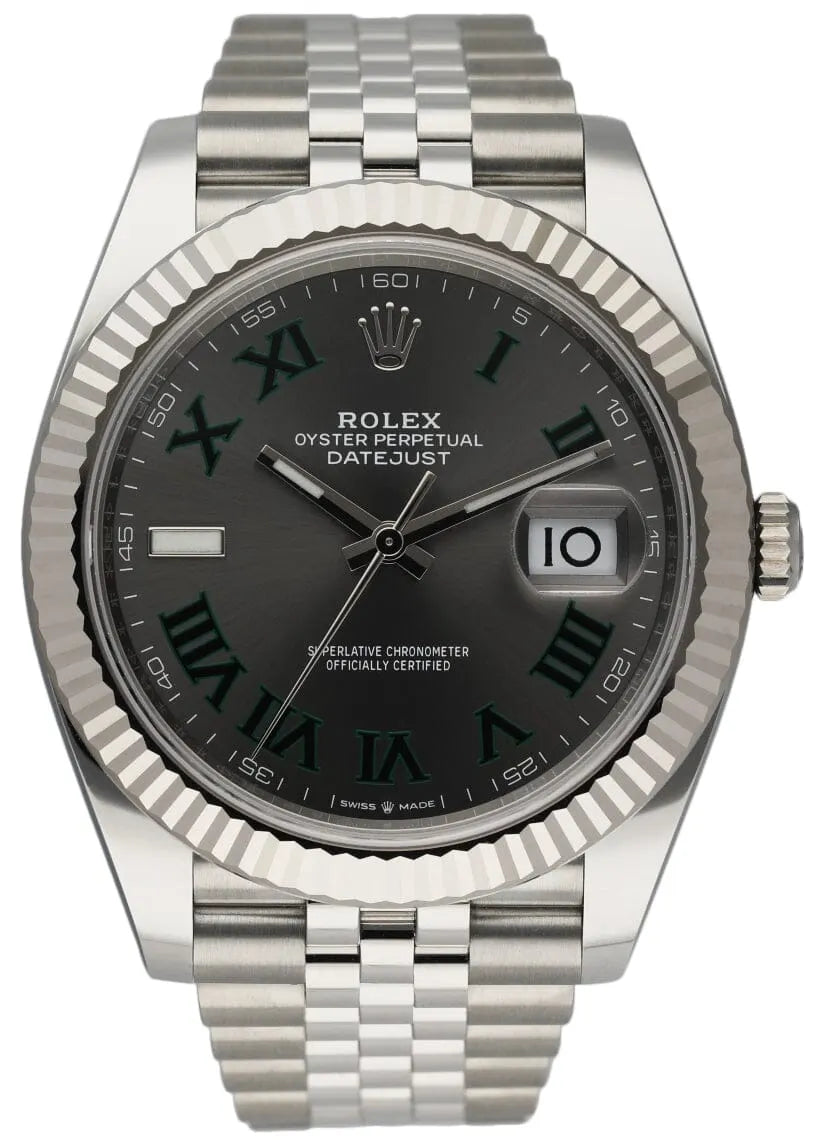 roman Rolex Datejust Slate Green - Hình 7