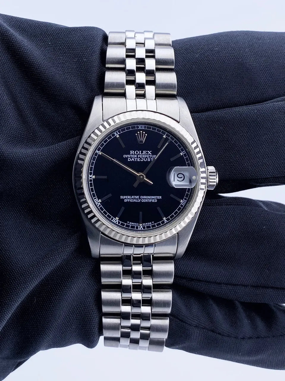 jubilee Rolex Datejust Black Dial Steel - Hình 2