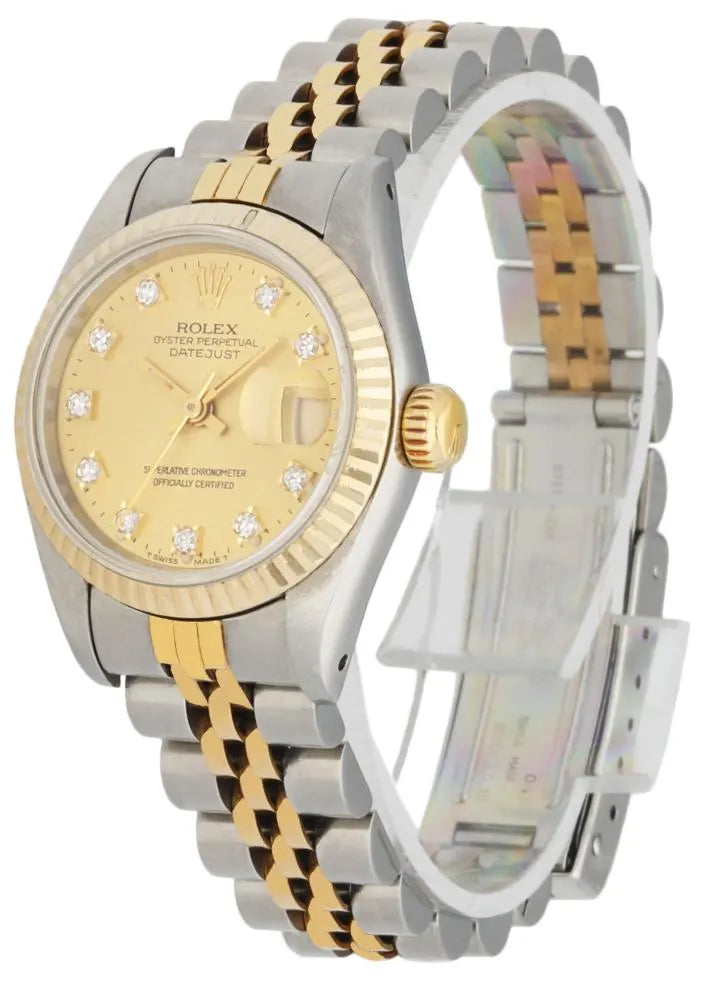 two Rolex Gold Diamond Champagne Datejust - Hình 2